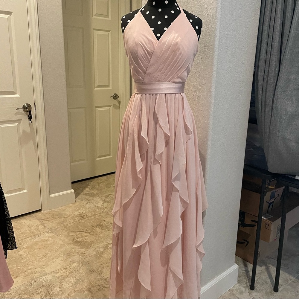 White by Vera Wang Pink Bridesmaid Dress